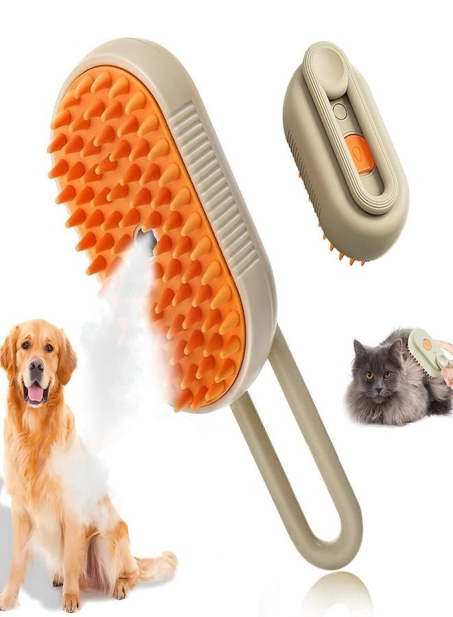 BRAVIK Pet Hair Brush for Dogs & Cats 3 in1 Water Steam Brush Silicone Hair Comb, Multifunctional Water Brush Spa for Dogs Steamy Brush for Pet - Image 1